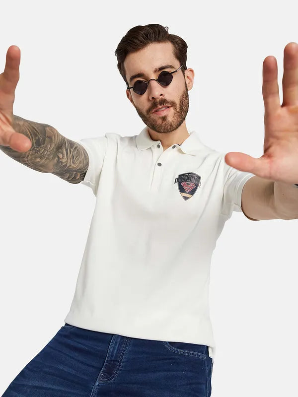 Octave Men Solid Polo Collar T-Shirt