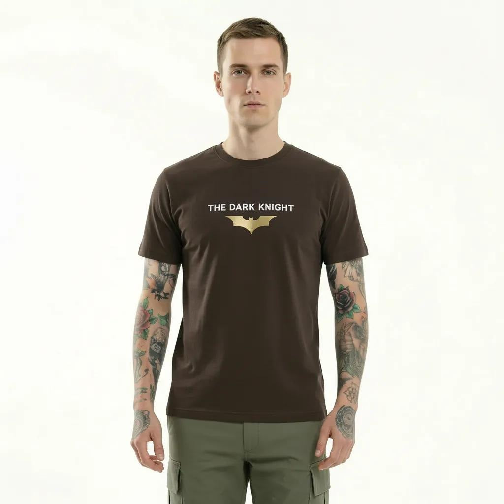 Octave Men Coffee Batman Printed T-shirt