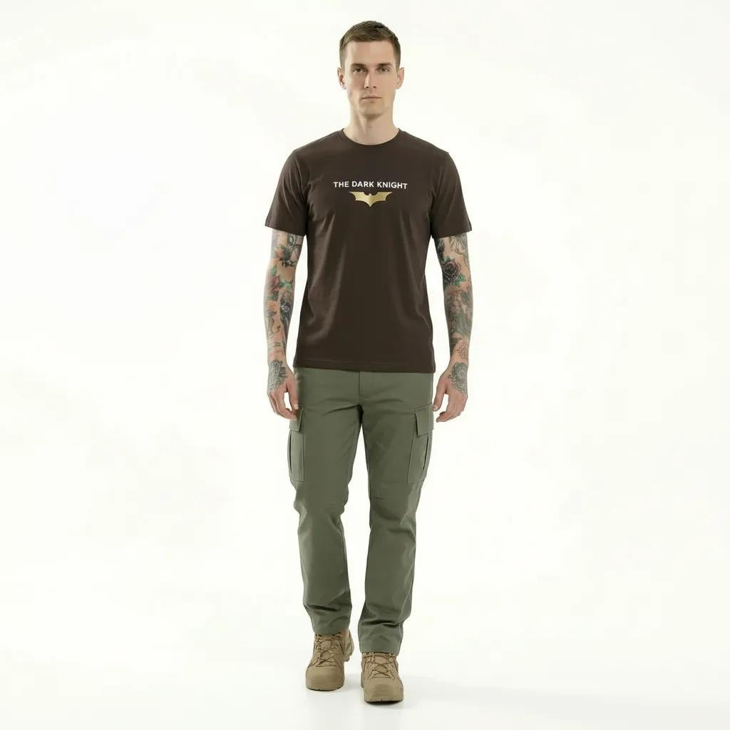 Octave Men Coffee Batman Printed T-shirt