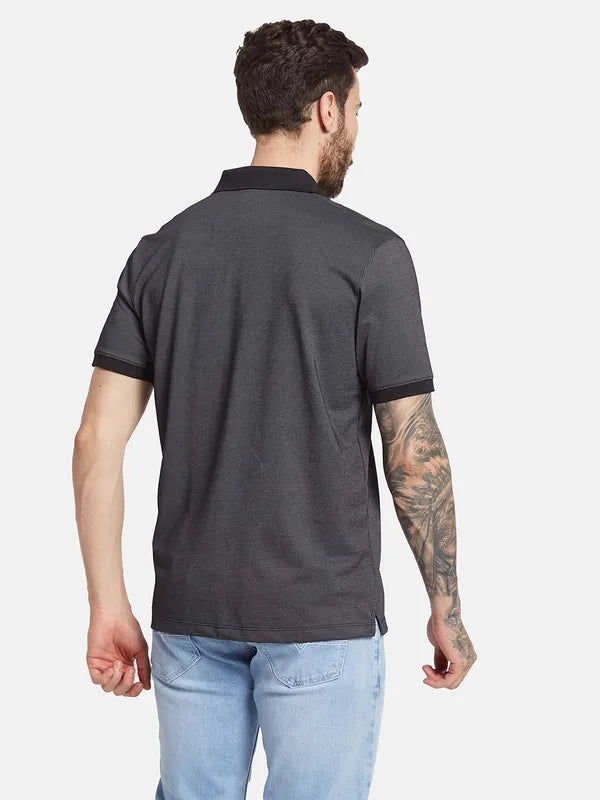 Octave Men Solid Polo Collar T-Shirt