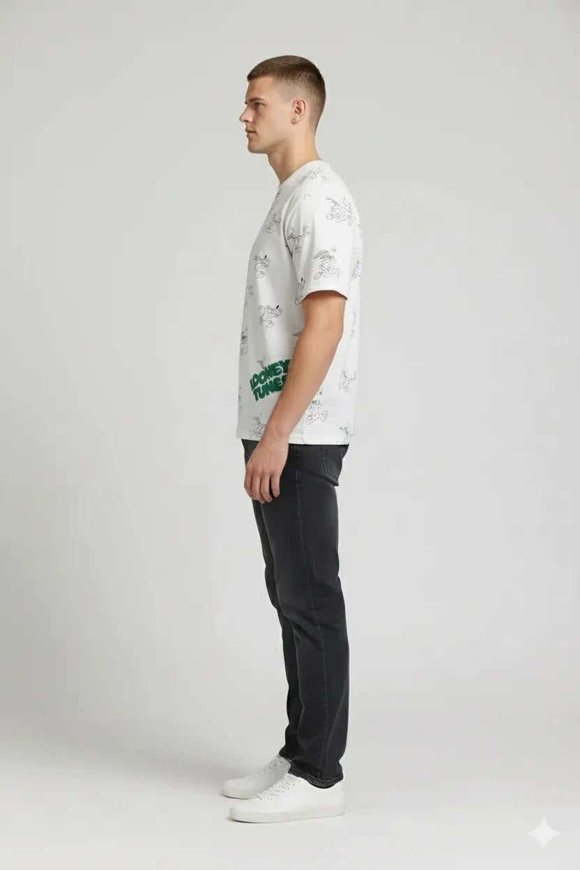 Men Off White Looney Tunes Printed T-shirt
