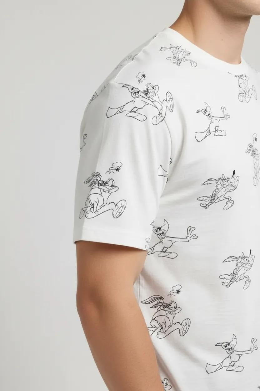 Men Off White Looney Tunes Printed T-shirt