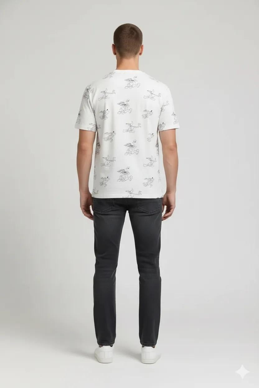 Men Off White Looney Tunes Printed T-shirt