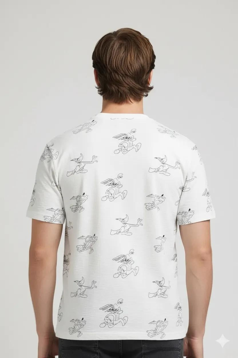 Men Off White Looney Tunes Printed T-shirt