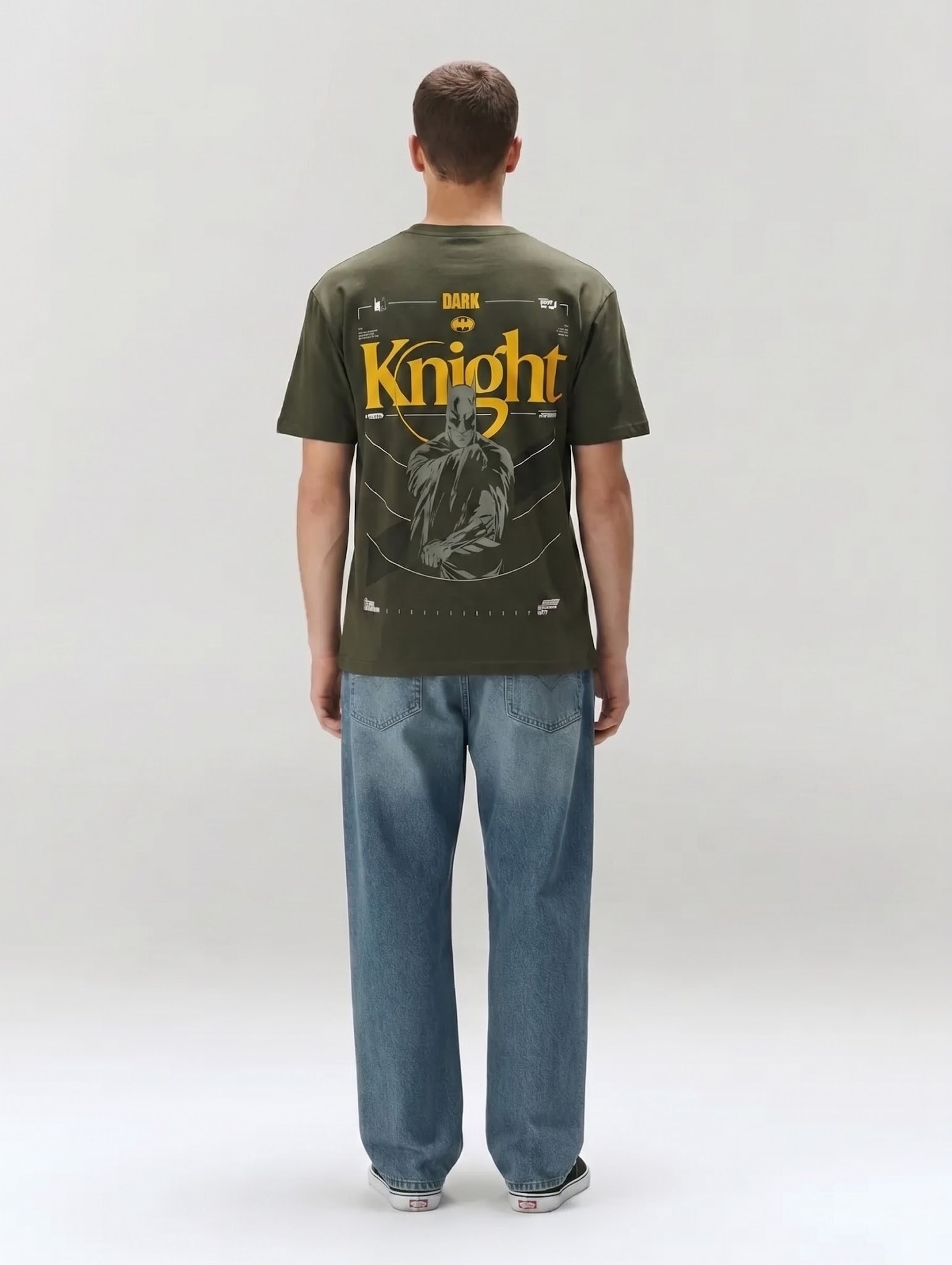 Men Four Leaf Batman Printed T-shirt