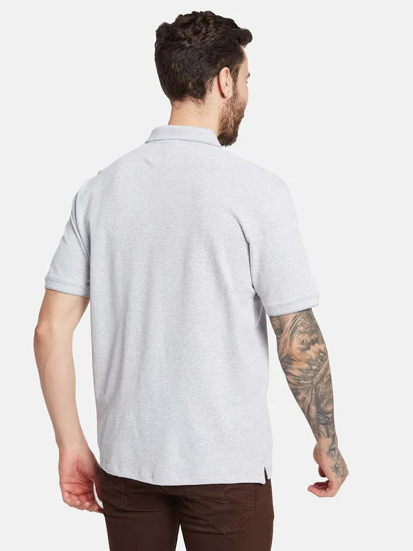 Octave Ss24 Men Polo Collar Cut Outs T-Shirt