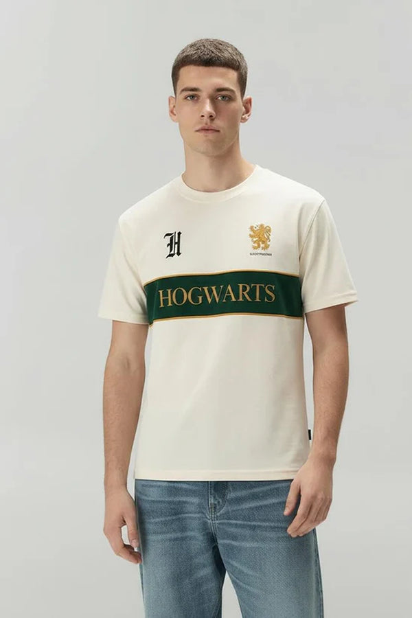 Men Off White Brand Logo Colourblocked T-shirt
