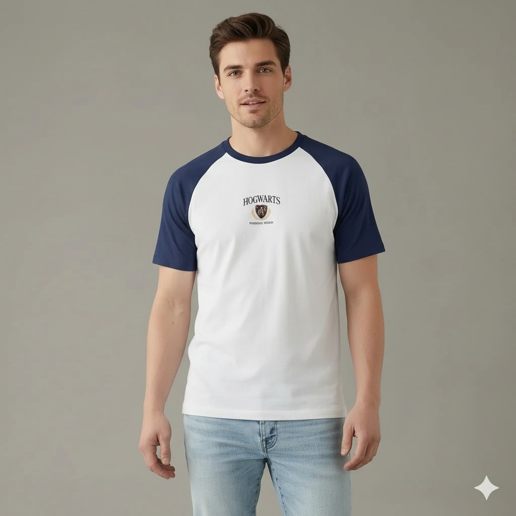 Octave Men Navy Printed T-shirt