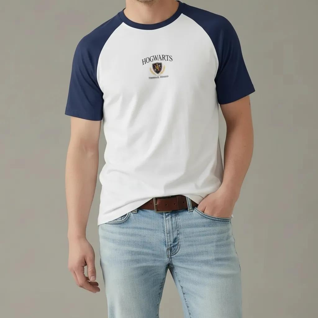 Octave Men Navy Printed T-shirt