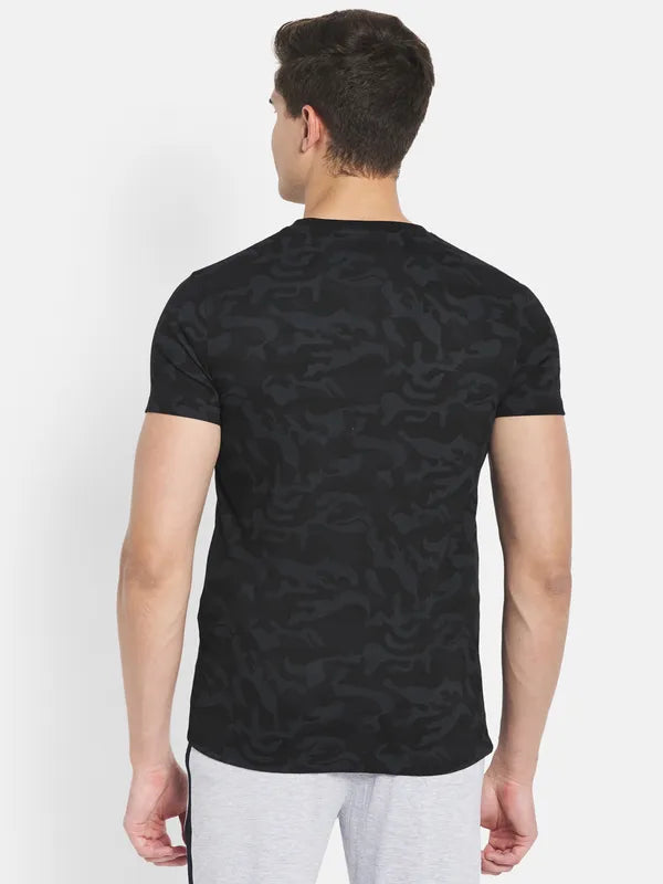 Octave Men Black Superman Printed T-Shirt