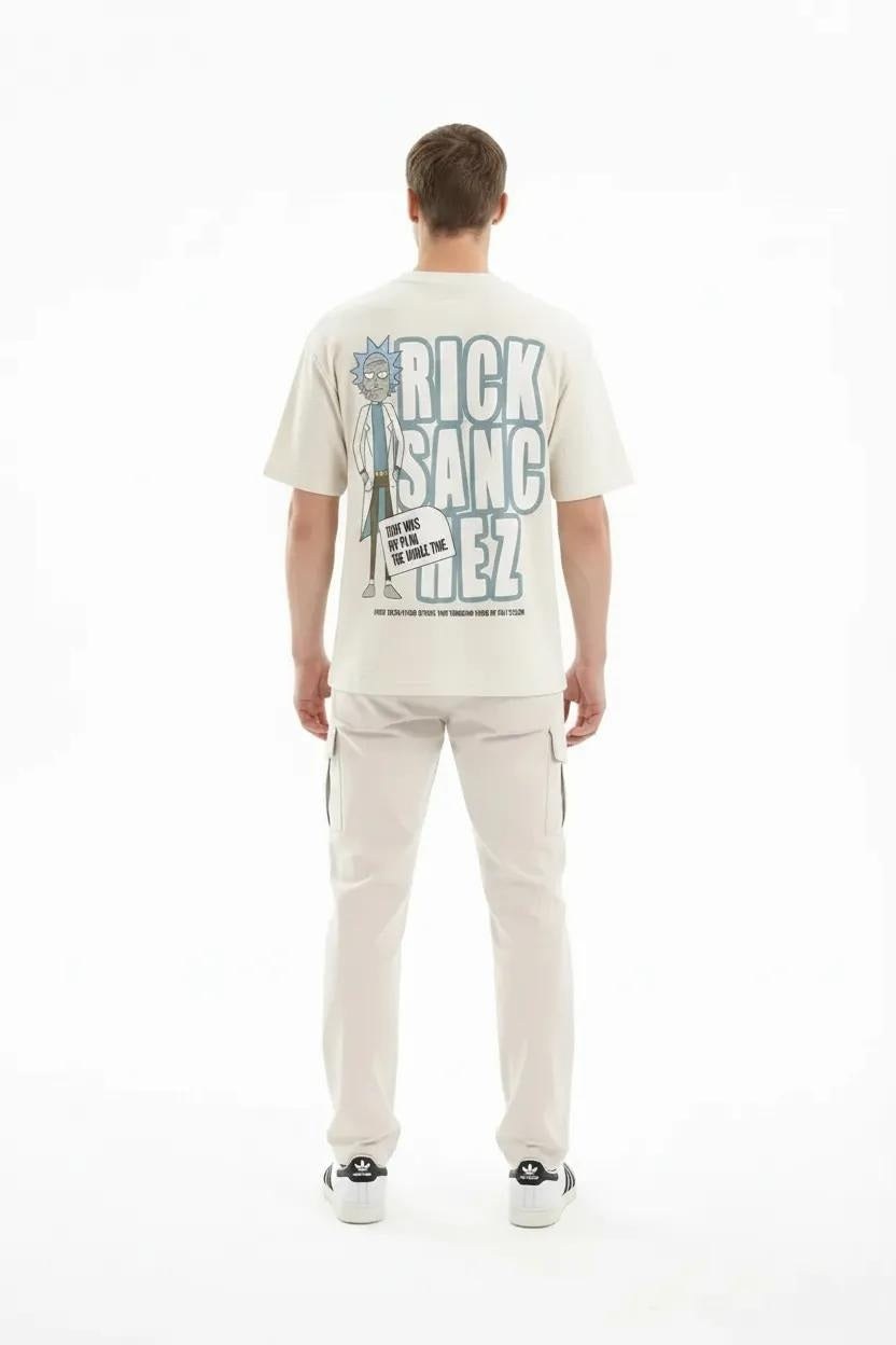 Men Off White Printed Pockets T-shirt