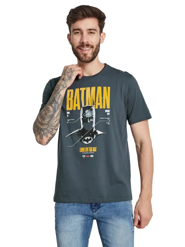 Octave Men Batman Typography Printed Round Neck T-Shirt