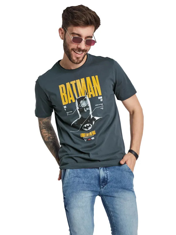 Octave Men Batman Typography Printed Round Neck T-Shirt