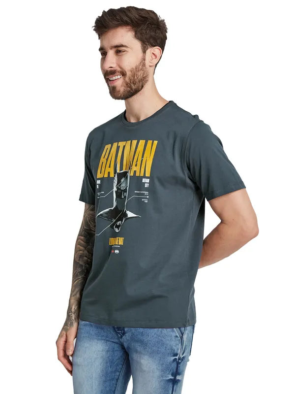 Octave Men Batman Typography Printed Round Neck T-Shirt