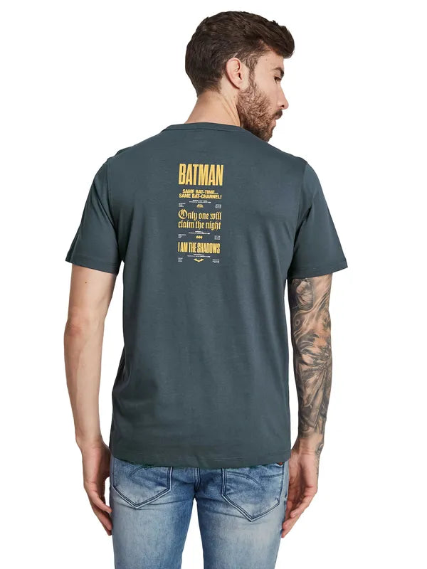 Octave Men Batman Typography Printed Round Neck T-Shirt