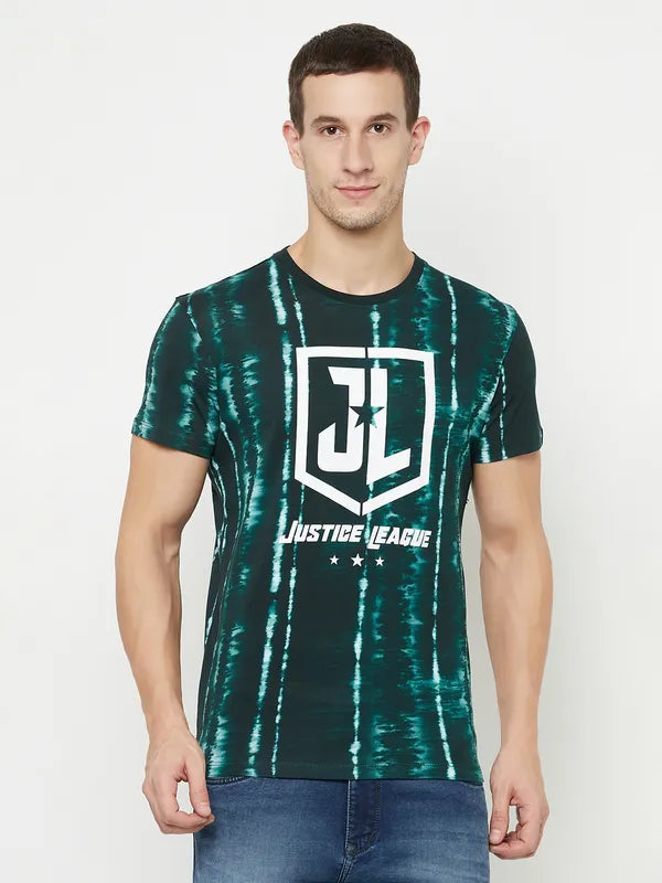 Octave Men Green Printed T-Shirt