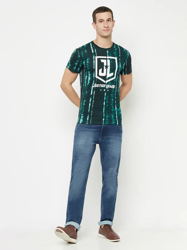 Octave Men Green Printed T-Shirt