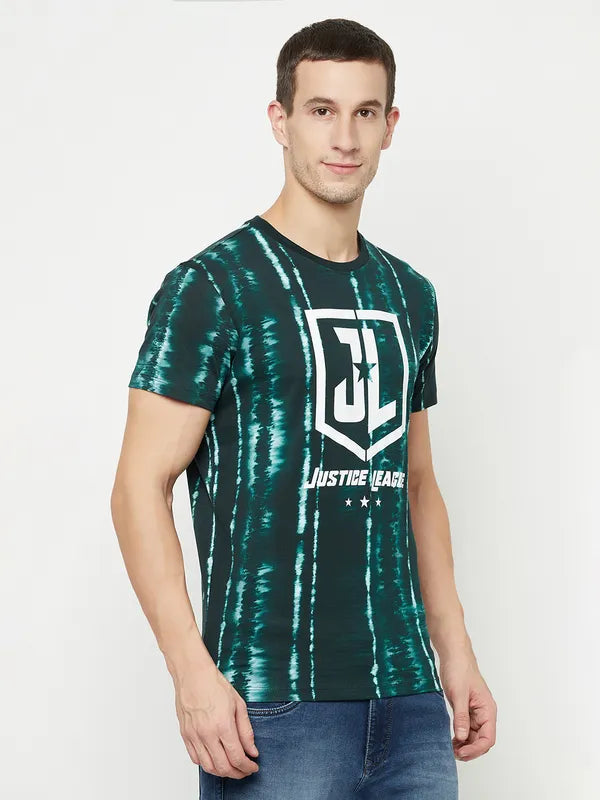 Octave Men Green Printed T-Shirt