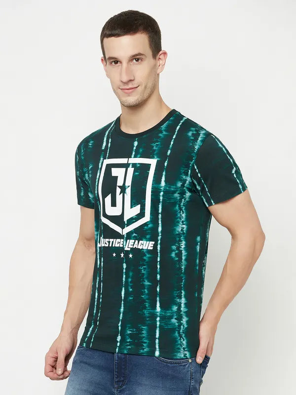 Octave Men Green Printed T-Shirt