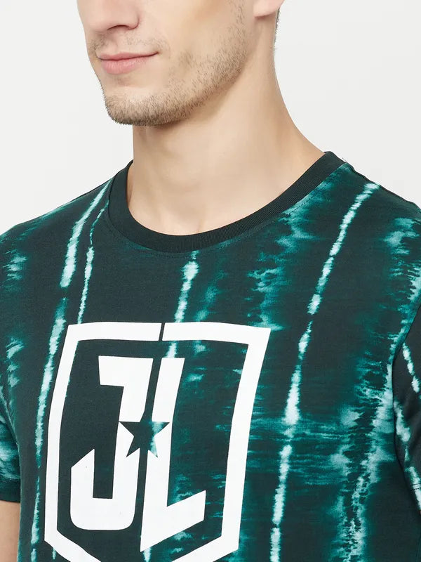 Octave Men Green Printed T-Shirt