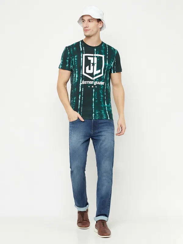 Octave Men Green Printed T-Shirt