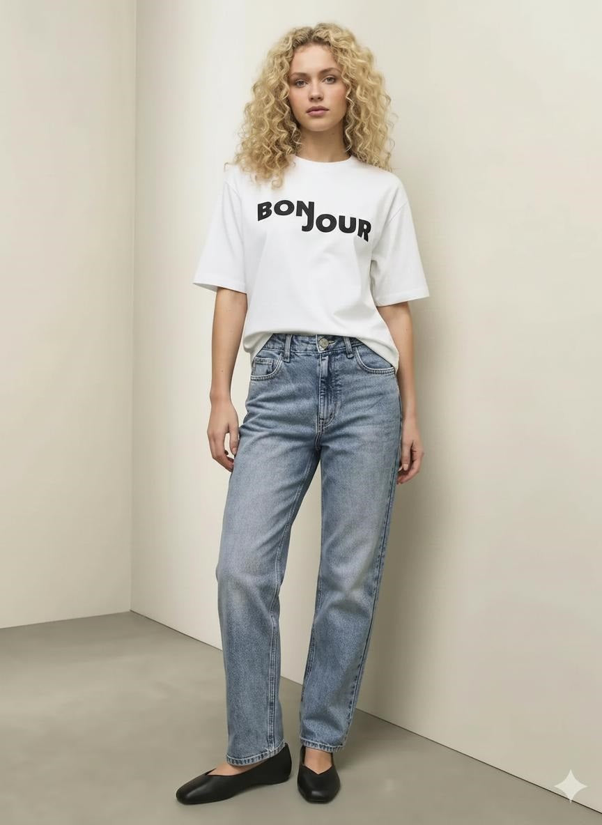 Women Stone Straight Fit Mid-Rise Stretchable Jeans