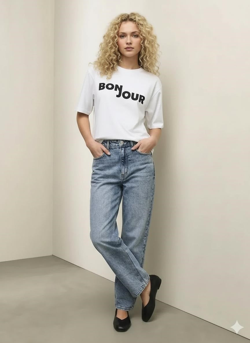 Women Stone Straight Fit Mid-Rise Stretchable Jeans