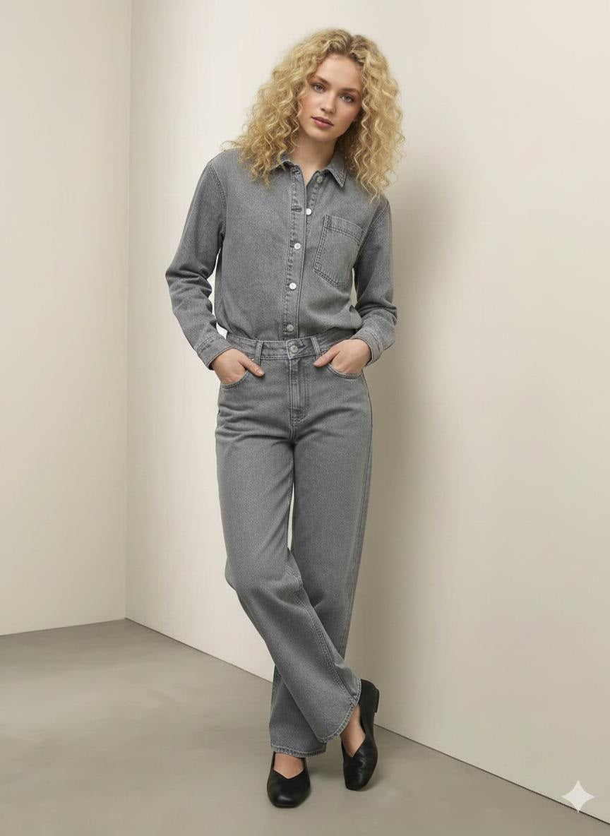 Women Smoke Straight Fit Mid-Rise Stretchable Jeans