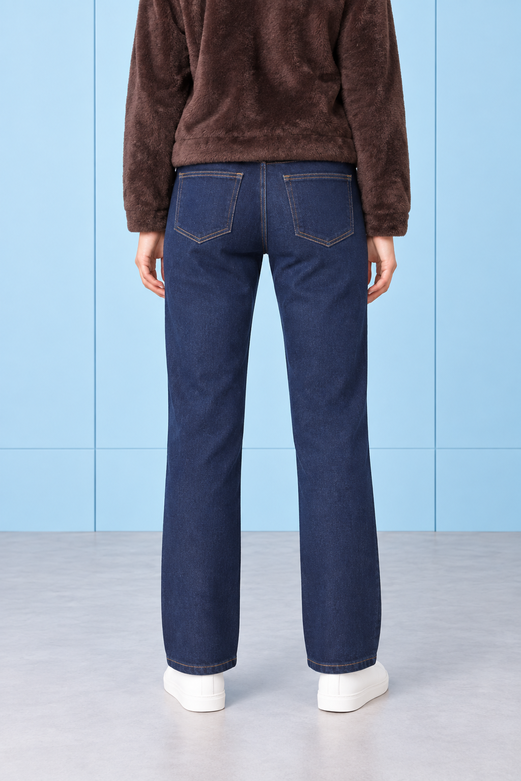 Women’s Navy Straight Fit Denim Jeans – Classic Everyday Jeans