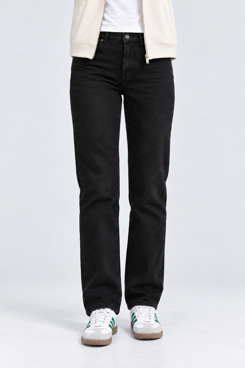 Women’s Black Straight Fit Jeans | Classic Denim