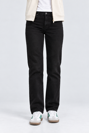 Women’s Black Straight Fit Jeans | Classic Denim
