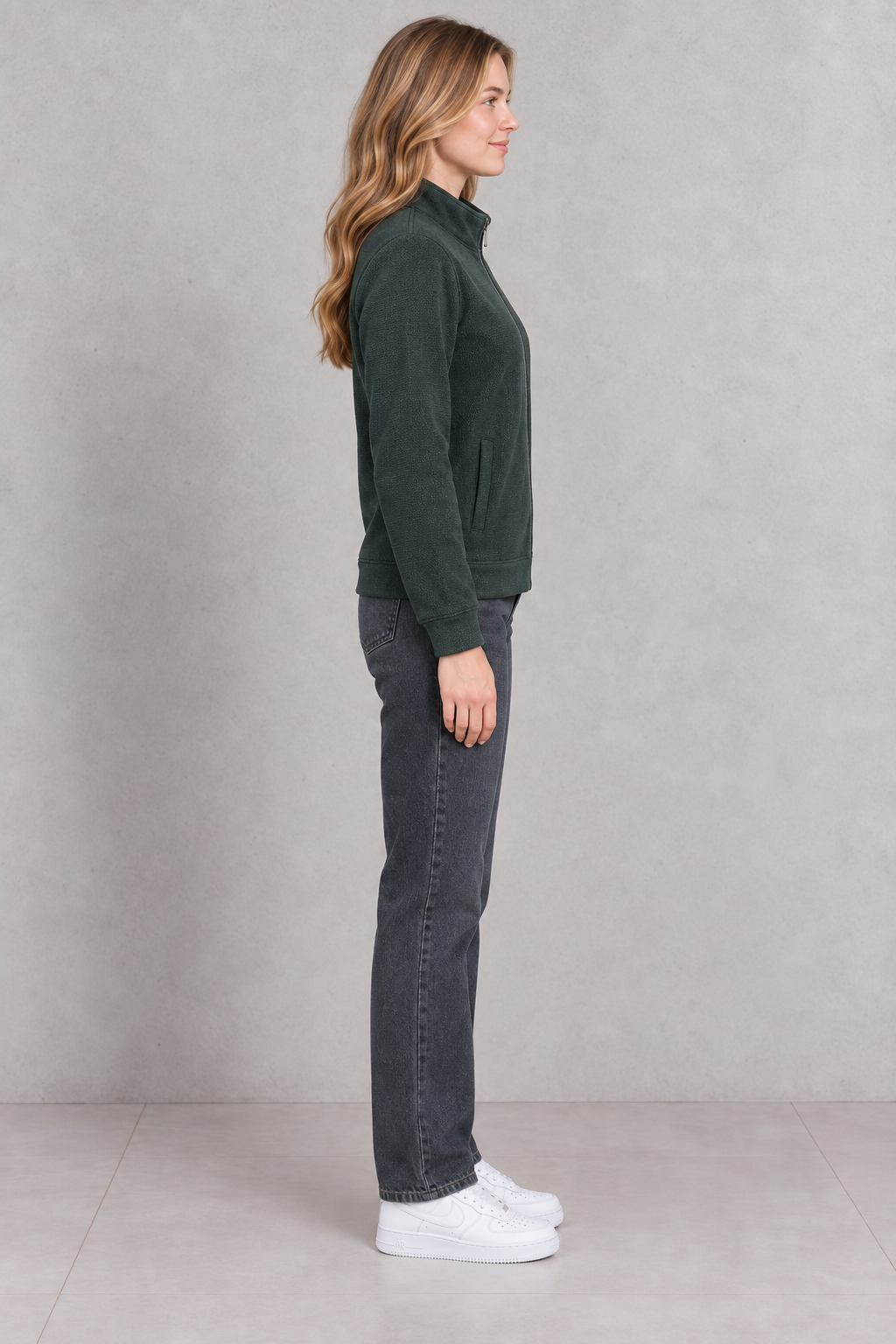 Women’s Charcoal Denim Jeans – Straight Fit Mid-Rise Everyday Jeans