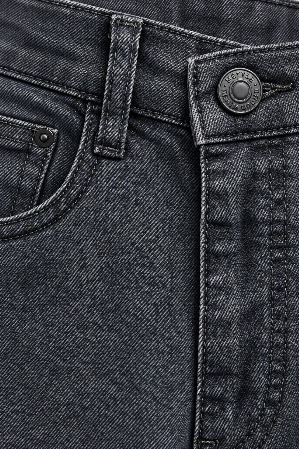 Women’s Charcoal Denim Jeans – Straight Fit Mid-Rise Everyday Jeans