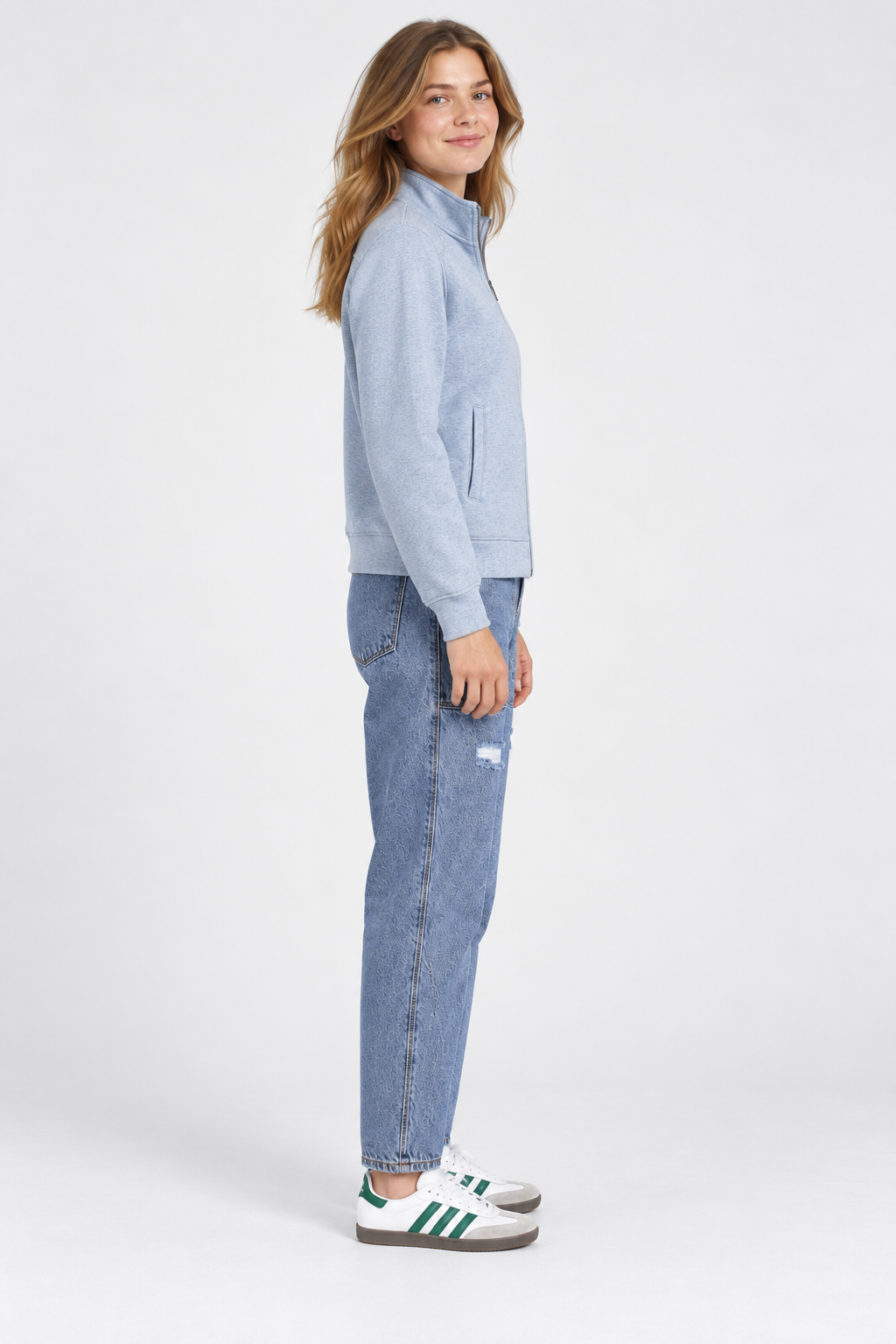 Women’s Rugged Blue High Rise Straight Fit Jeans |