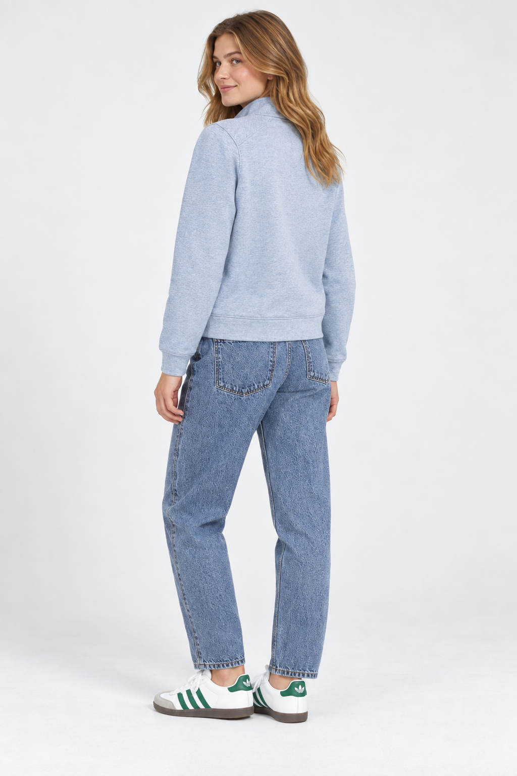 Women’s Rugged Blue High Rise Straight Fit Jeans |