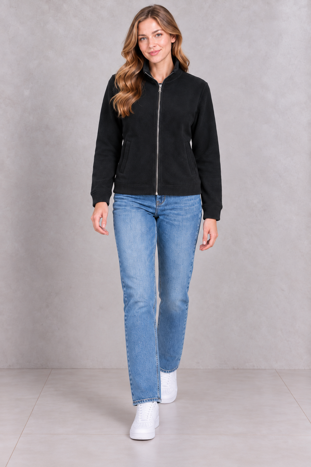 Women’s Urban Blue Denim Straight Fit Jeans – Classic Full-Length Everyday Jeans