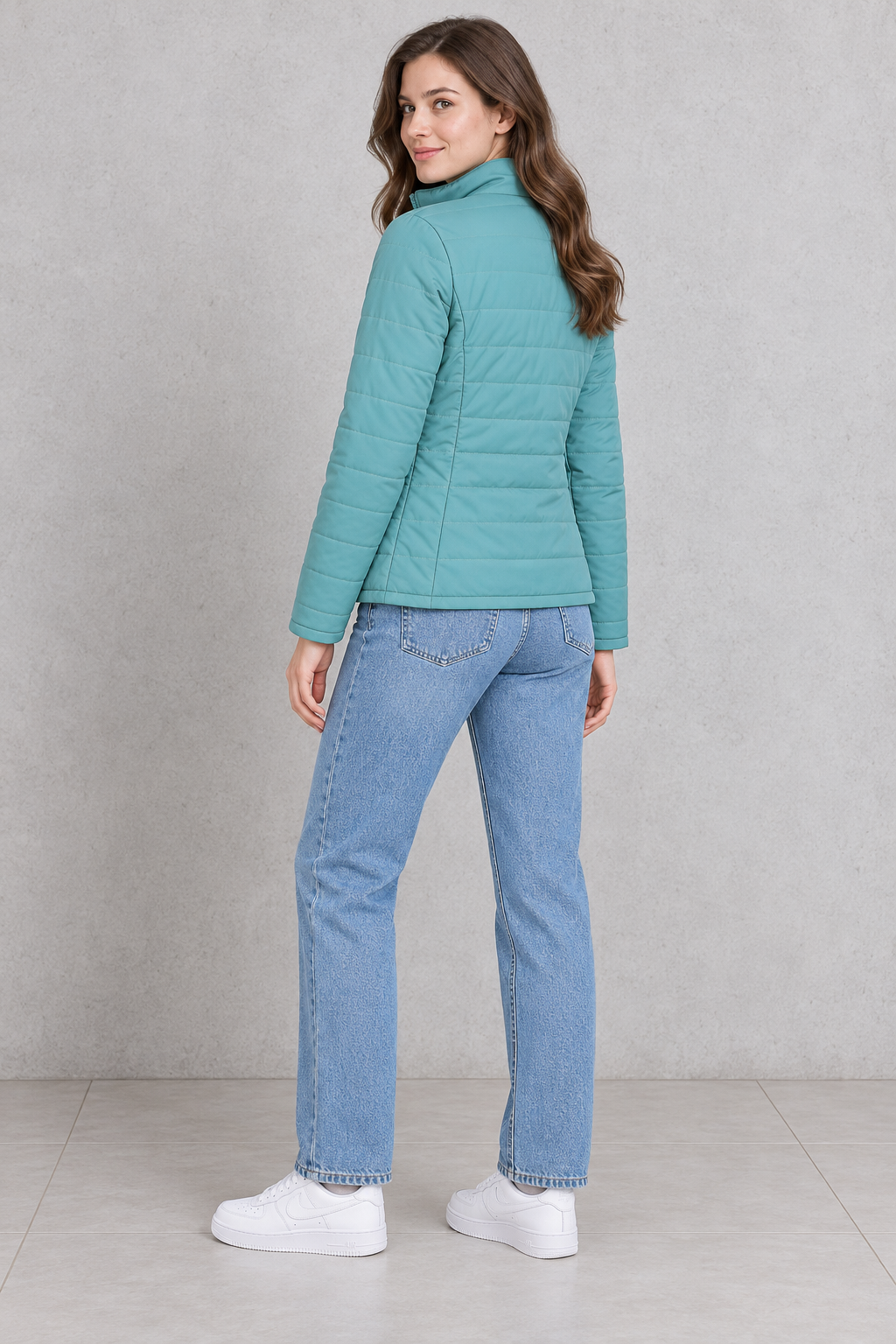 Women’s Cloud Blue Denim Straight Fit Jeans – Classic Full-Length Casual Jeans