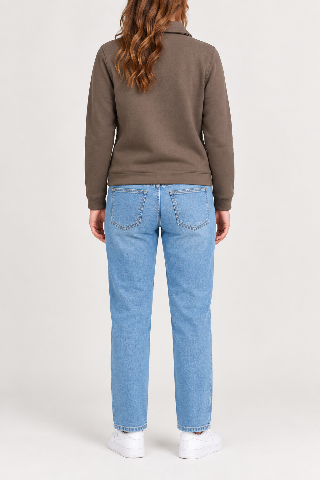 Women’s Light Blue Denim Straight Fit Jeans – Classic Everyday Full-Length Jeans