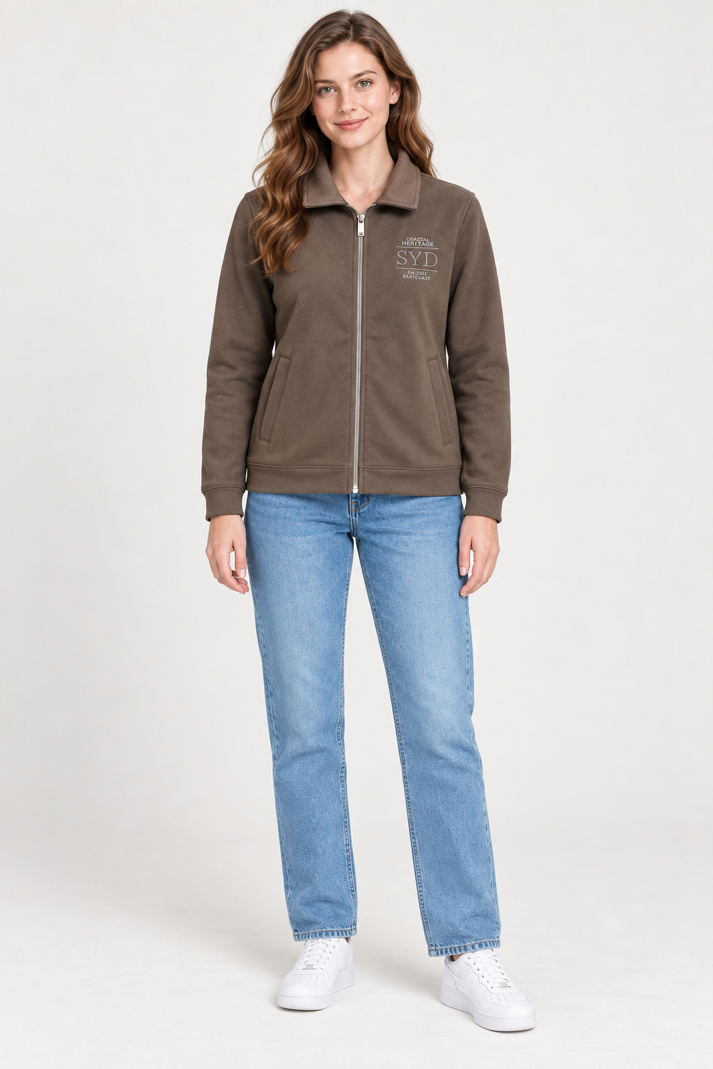 Women’s Light Blue Denim Straight Fit Jeans – Classic Everyday Full-Length Jeans