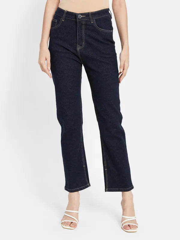 Mid Waist Boot Cut Jeans