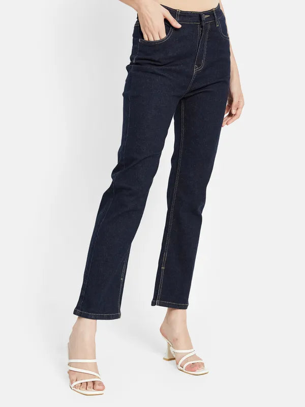Mid Waist Boot Cut Jeans