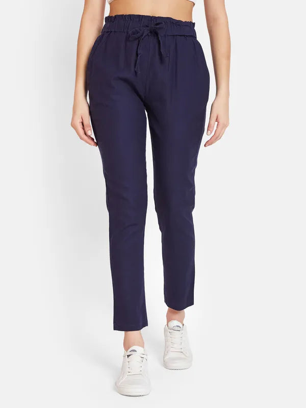 Mettle Women Mid-Rise Cotton Track Pants