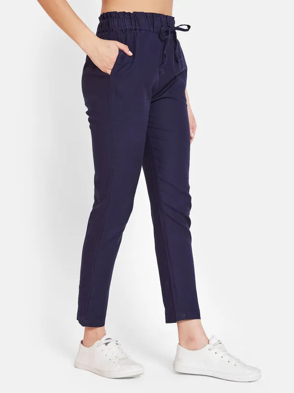 Mettle Women Mid-Rise Cotton Track Pants