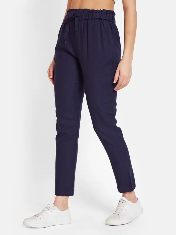 Mettle Women Mid-Rise Cotton Track Pants