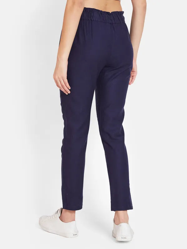 Mettle Women Mid-Rise Cotton Track Pants