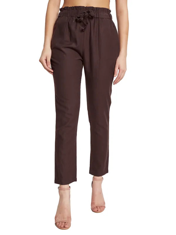 Mettle Ss-24 Women Mid Rise Cotton Track Pants