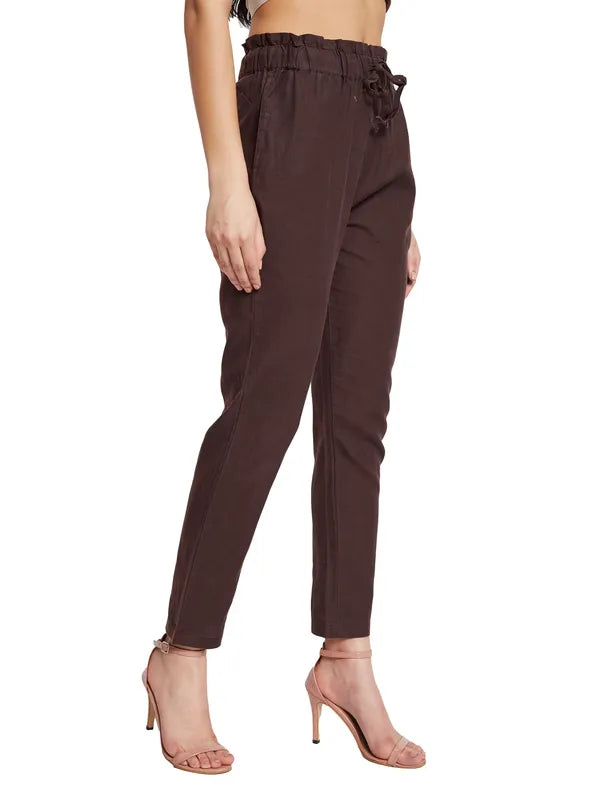 Mettle Ss-24 Women Mid Rise Cotton Track Pants