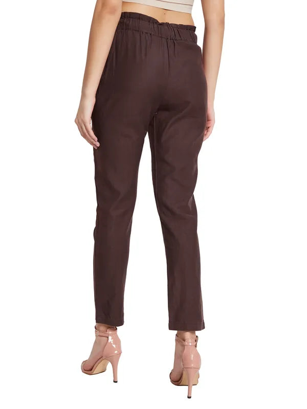 Mettle Ss-24 Women Mid Rise Cotton Track Pants