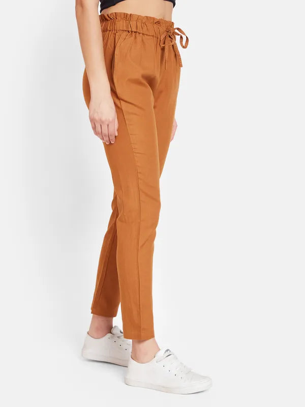 Mettle Women Mid Rise Regular Cotton Track Pants