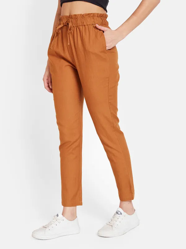 Mettle Women Mid Rise Regular Cotton Track Pants